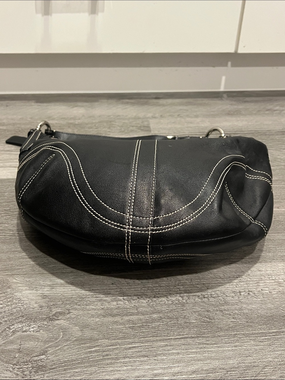 Vintage Coach Soho Hobo Shoulder Bag Black Small Y2K Luxe - Picture 12 of 15